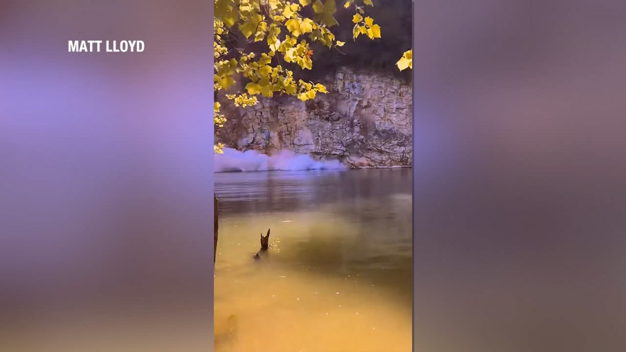 ‘It hit really fast:’ Man recounts witnessing rockslide at Mead’s Quarry