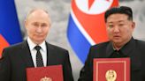 ‘Cringe’ moment Putin becomes ‘second banana’ to Kim Jong-Un in North Korea