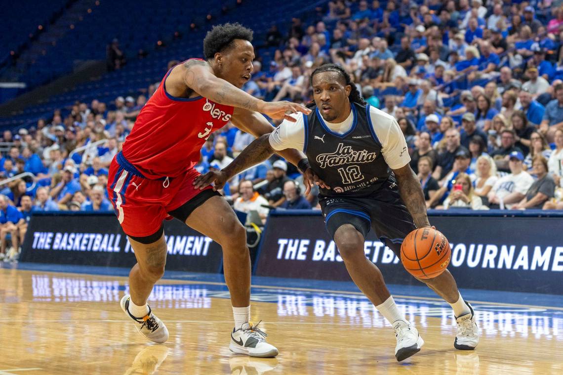 Led by former UK basketball stars, ‘La Familia’ wins its first TBT game in Rupp Arena