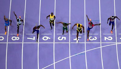 2024 Paris Olympics: See how close the 100-meter finish was between USA's Noah Lyles and Jamaica's Kishane Thompson