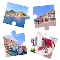 Puzzles made up of multiple images or patterns that create a larger picture when completed. Popular themes include travel, food, and pop culture. Suitable for all ages and skill levels.
