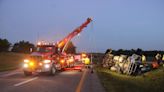 Semi overturns on Route 30 in Vermillion Township