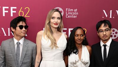 Angelina Jolie goes full glam at Maria premiere as she walks New York Film Festival red carpet with her 3 kids. See pics