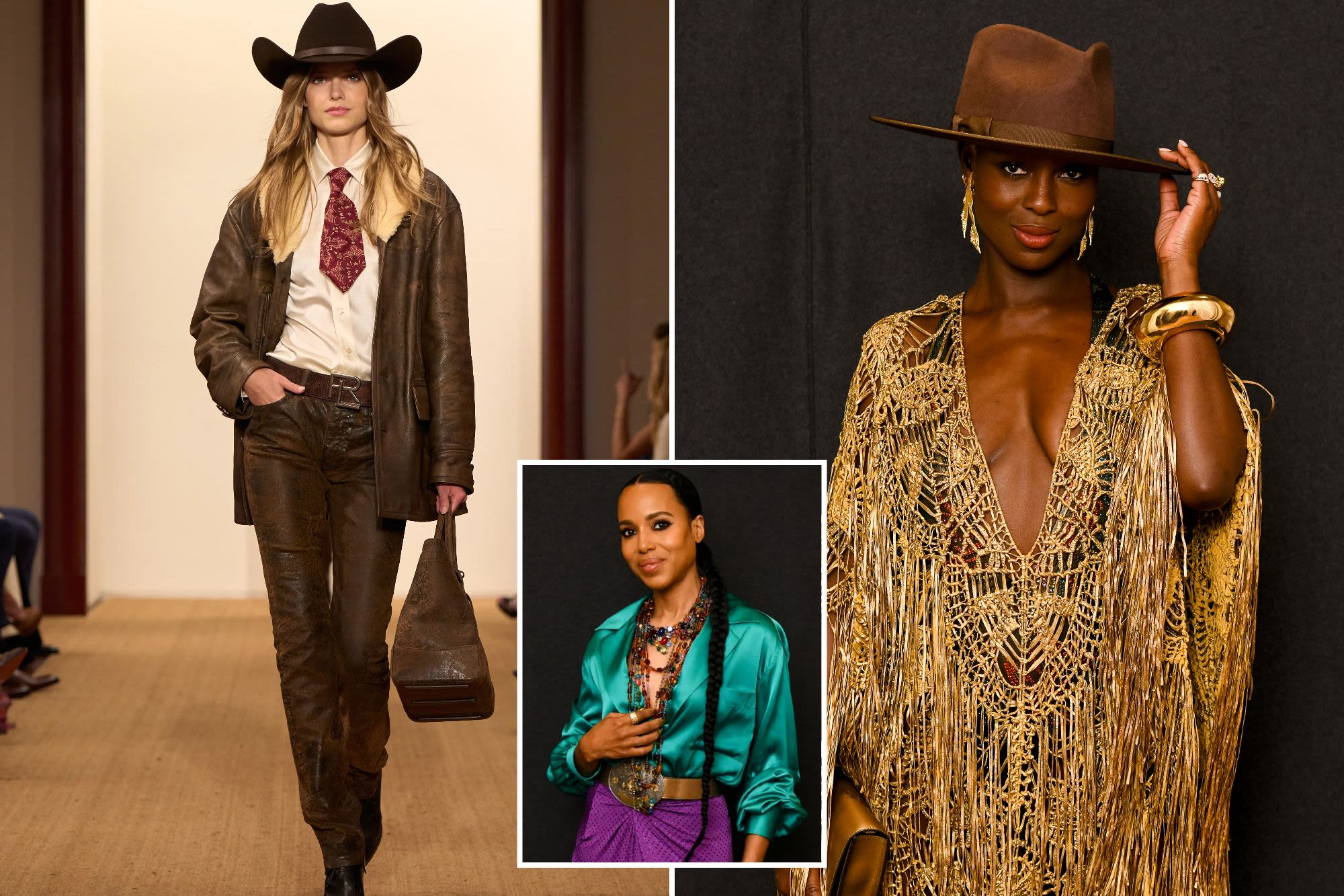 Ralph Lauren’s fall 2024 show brings cowgirl glam to NYC: Kerry Washington, more