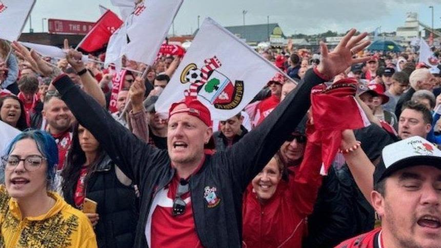 Fans jubilant at Premier League promotion party