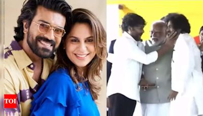 Ram Charan's wife Upasana Konidela celebrates Pawan Kalyan and Chiranjeevi's viral moment with PM Modi - WATCH | Telugu Movie News - Times of India