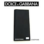 喬瑟芬【DOLCE&GABBANA】現貨~2011秋冬黑色*BP1308防刮皮革 機票 証件出國旅行專用長夾