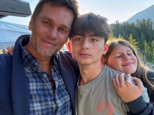 Photos: Tom Brady Spends Sunny Day Out With Kids Benny and Vivian in Montana Mountains