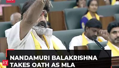 Nandamuri Balakrishna, TDP MLA takes oath as member of the Andhra Pradesh Assembly