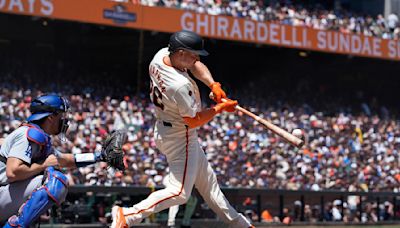 Chapman homers and Giants hit 10 doubles in 10-4 win over Dodgers