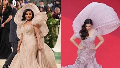 Mindy Kaling 'Copies' Aishwarya Rai's Cannes Look At Met Gala 2024? Netizens Say 'Guts Toh Hai' - News18
