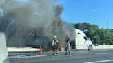 Tractor-trailer damaged in I-64 fire in Chesapeake