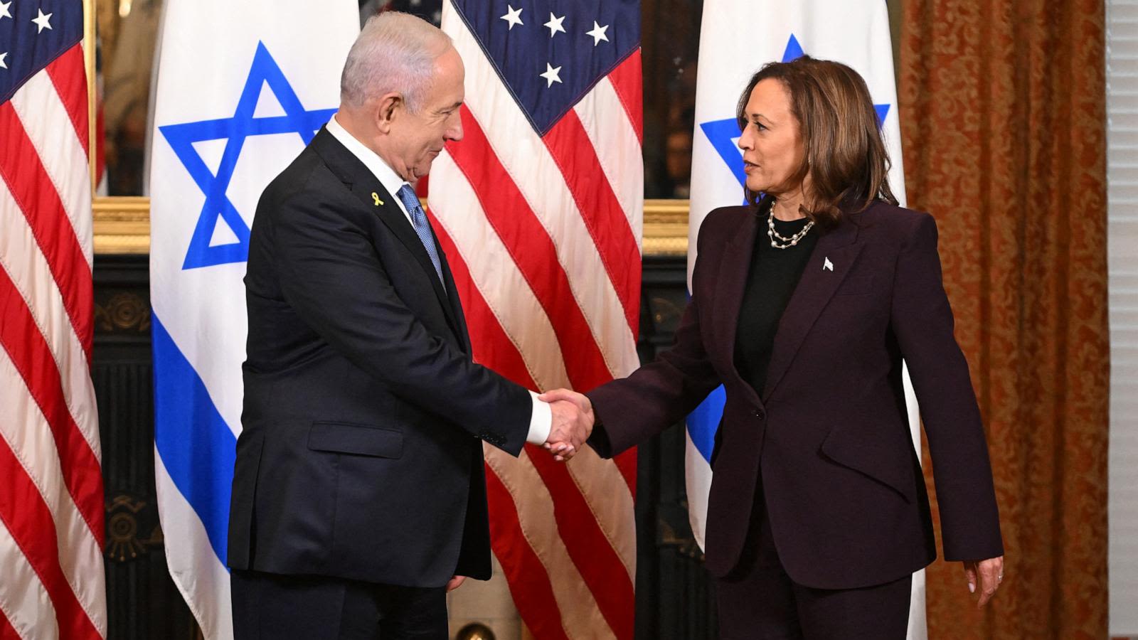 Harris pushes cease-fire after Netanyahu meets with her, Biden separately