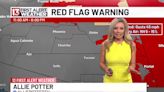 Gusty winds and a Red Flag Warning to start the week