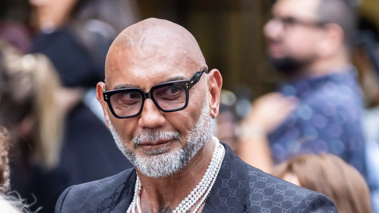 Even Dave Bautista Is Wearing Pearls Now