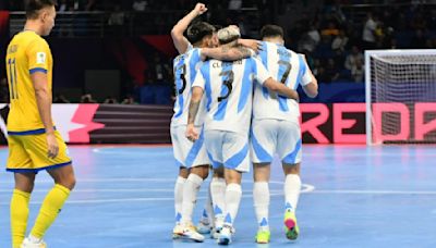 La Selección argentina de futsal goleó y pasó a semifinales del Mundial 2024 donde enfrentará a Francia