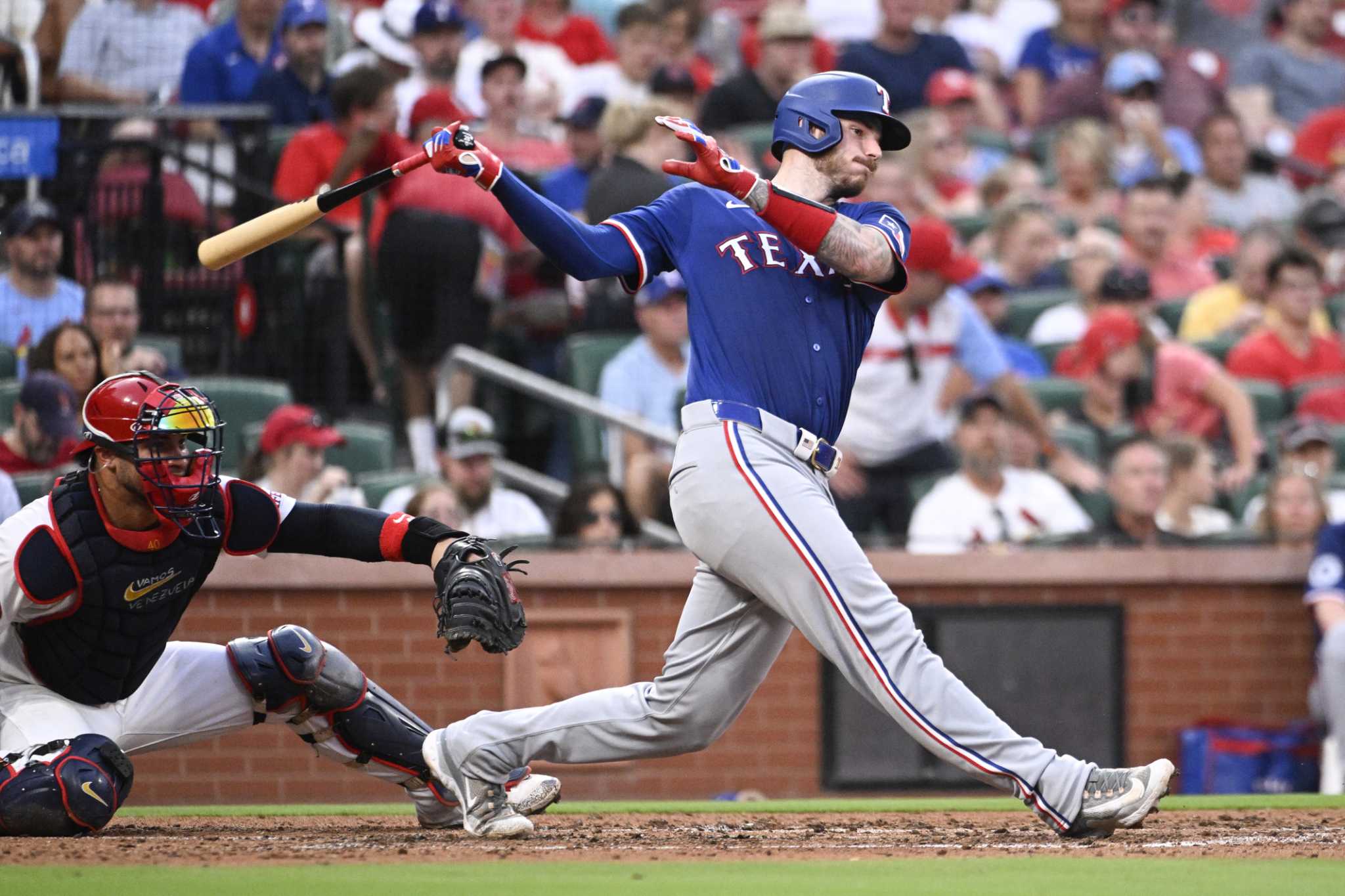 Lowe hits 2-run homer, Eovaldi works 6 solid innings and Rangers beat Cardinals to snap 3-game skid