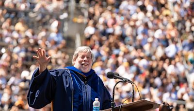 Apple cofounder Steve Wozniak was expelled from the school where he just delivered his commencement speech—’be leaders, not followers’
