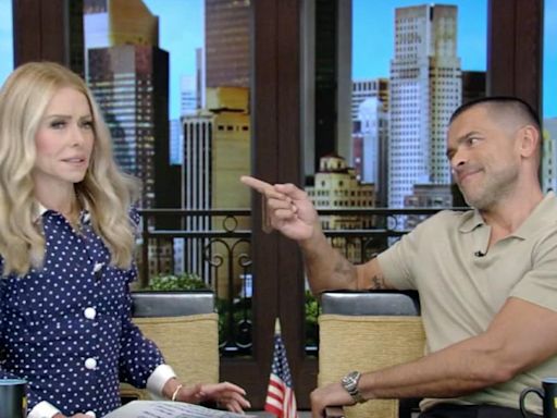 Kelly Ripa stunned on 'Live' after Mark Consuelos claims they should start thinking of their grandparent names: "Why, have you heard something?"