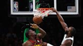 Every angle of Boston’s Jaylen Brown’s soul-snatching dunk on Clint Capela