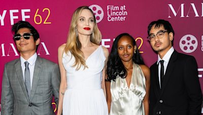 Angelina Jolie and 3 of Her Kids Make Rare Red Carpet Appearance at New York Film Festival - E! Online