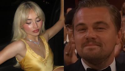 Sabrina Carpenter celebra cumpleaños con pastel y meme de Leonardo DiCaprio