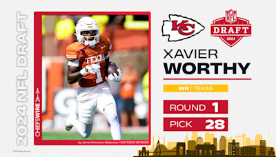 Speedy Texas WR Xavier Worthy selected by Chiefs in first round of 2024 NFL draft