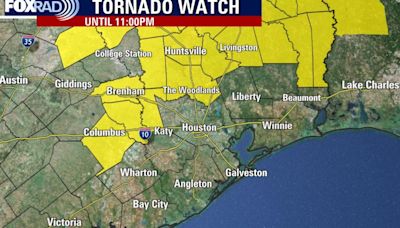 Houston weather: Tornado watch issued for counties west, north of Houston