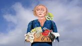 Liz Truss with a lettuce on her shoulder unveiled as bonfire effigy