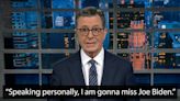 Stephen Colbert shares his thoughts on Biden dropping out of the 2024 presidential race