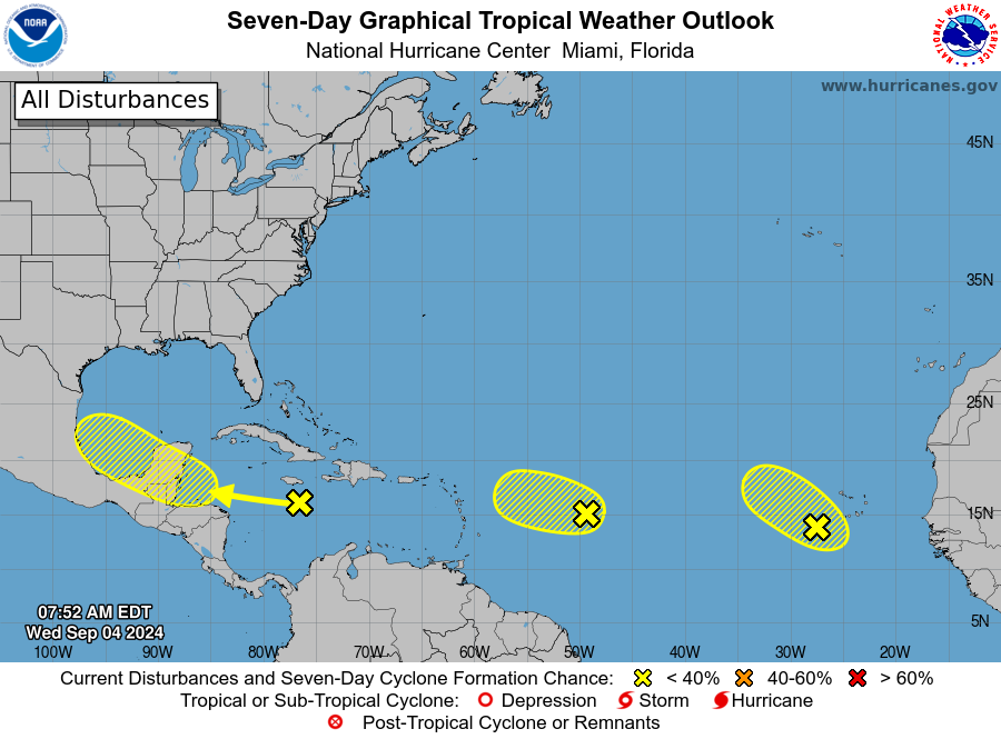 National Hurricane Center tracking 3 tropical disturbances. Peak of hurricane season nears