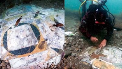意海底出土精緻大理石地板 揭2千年歷史「羅馬奢華度假勝地」神秘面紗