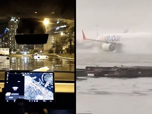 阿拉伯地區遇75年來最大暴雨！杜拜飛機名車水上漂 全城泡水震撼影片曝光 - 鏡週刊 Mirror Media