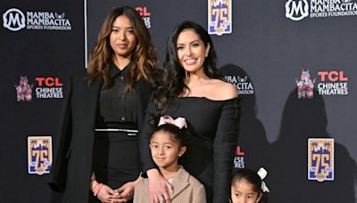 Vanessa Bryant & Her Daughters Natalia, Bianka & Capri Posed Next to a Tear-Jerking Memorial