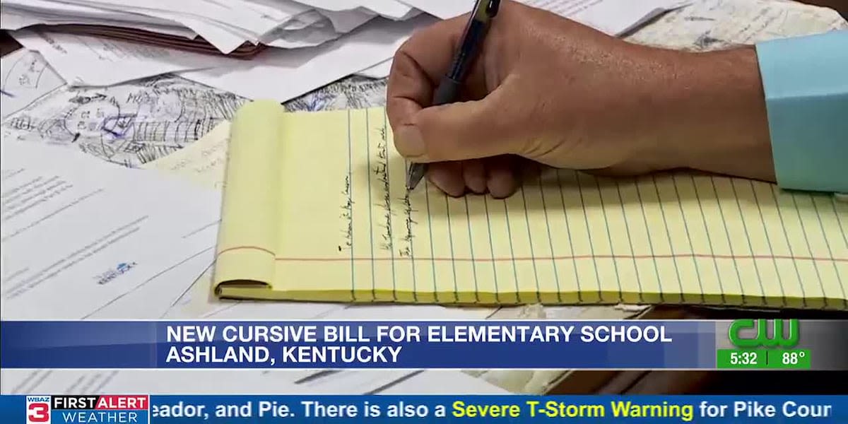 A new bill requires all elementary school grades to learn cursive in Kentucky