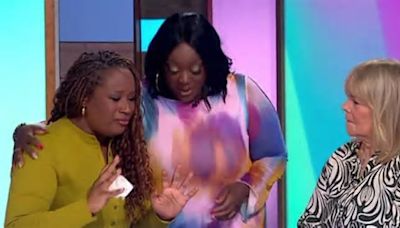 Loose Women stars comfort Charlene White as she breaks down on show