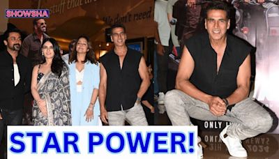 Akshay Kumar Poses With Radhika Madan, Jyotika, Suriya At 'Sarfira' Screening | WATCH - News18