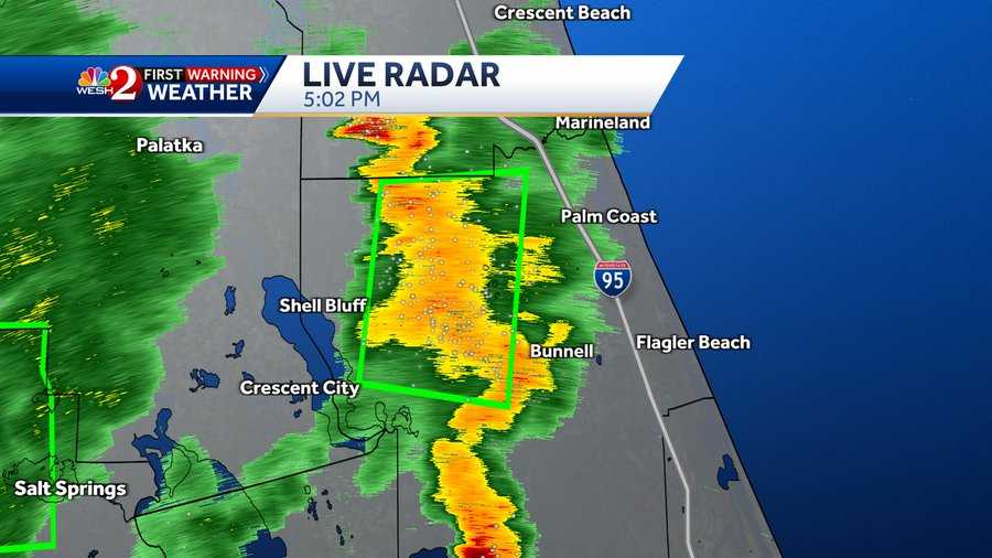 Strong storms moving through Central Florida on Wednesday evening