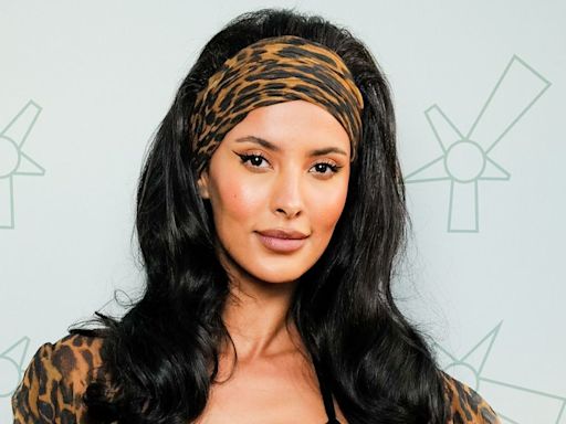 Maya Jama channels Scary Spice in plunging bra top and leopard print