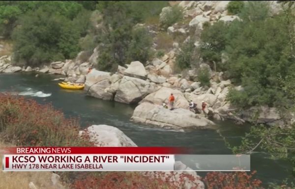 KCSO Search and Rescue conducting search in Kern River near Lake Isabella