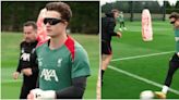 The reason why Liverpool goalkeepers are wearing goggles in Arne Slot’s training sessions