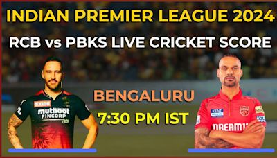 IPL 2024 LIVE CRICKET SCORE RCB vs PBKS: Siraj has Bairstow caught by Kohli