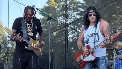 “You all might know this tune, I think”: Eric Gales calls upon Slash and unleashes his inner Hendrix for Purple Haze jam