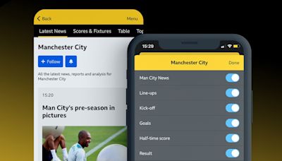 Notifications, MySport and social media with BBC Sport