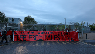 Pro-Palestine demonstrators blockade factory