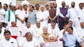 CM Siddaramaiah, Karnataka Congress protest condemning harassment by ED, CBI