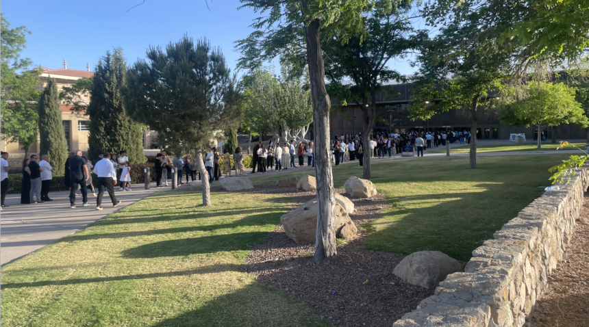 Hundreds of Luis Miguel fans line up outside the Don Haskins Center - KVIA