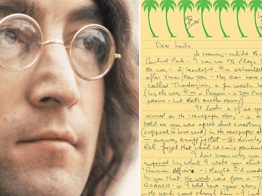 Poignant John Lennon letter penned months before death is up for sale