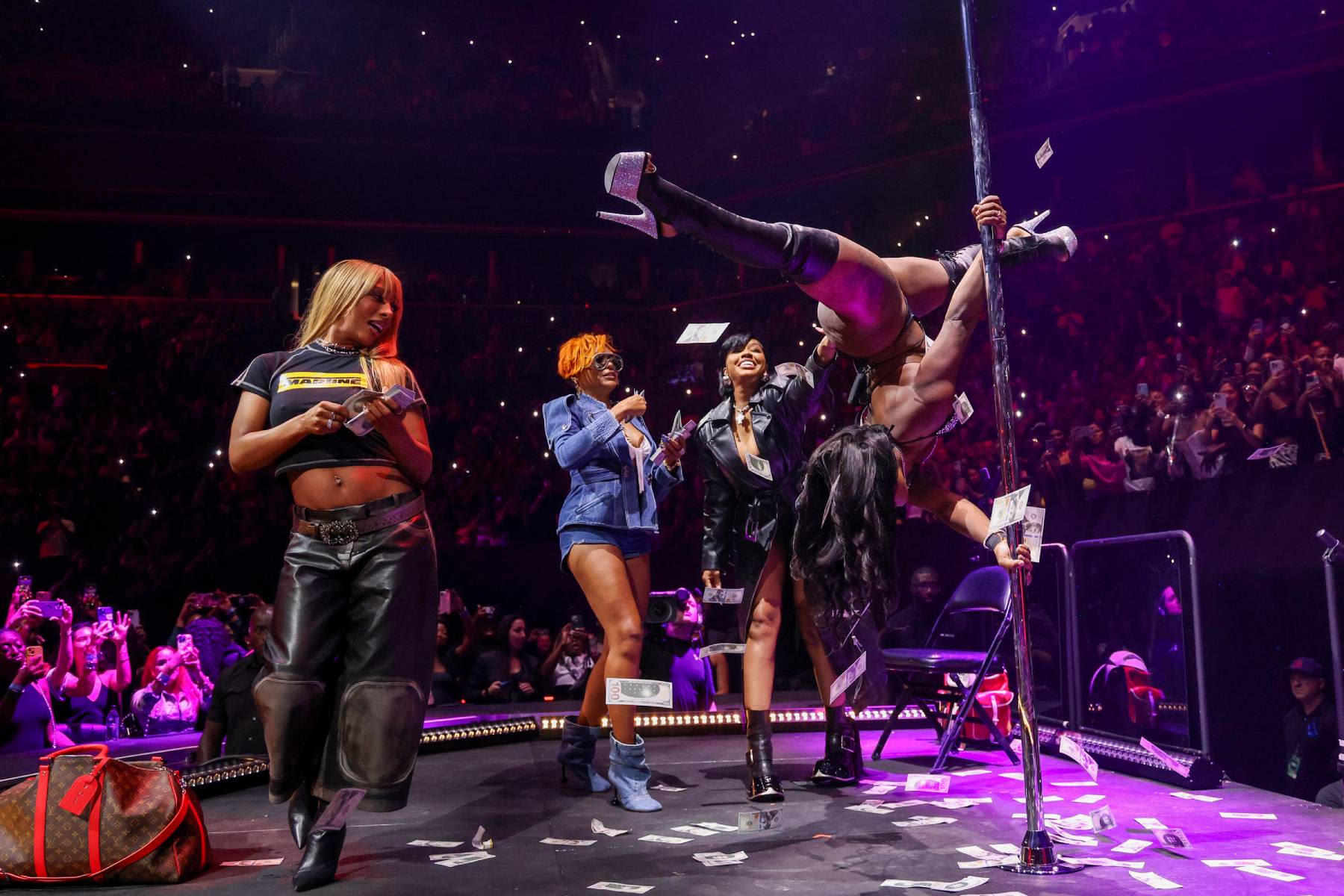 Usher Brings Taraji P. Henson, Victoria Monet to Strip Club at Brooklyn Show