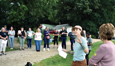 Women in Ag group tour area grass-fed beef farm